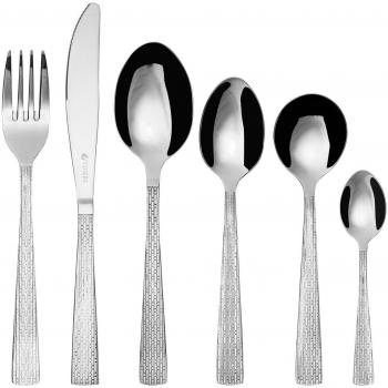 Stainless Steel Solar Dining Set – 32 Pieces, Silver