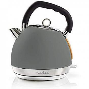 Nedis 360° Rotation Grey Kettle – 1.8 L, Strix® Controlled