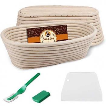 Sondiko Oval Bread Proofing Basket Duo Pack
