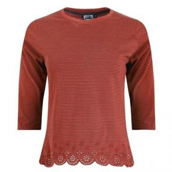 Weird Fish Brown Raven Stripe Top