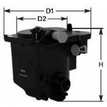 Ford Focus C-MAX 1.6 TDCi 90/10 Diesel Fuel Filter Premium, Complete Kit with Heater Cartridge