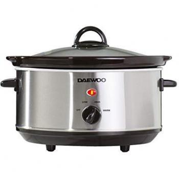 Daewoo 3.5L Stainless Steel Slow Cooker in Black