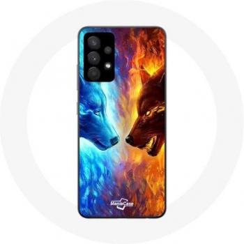 Galaxy A13 4G/Lite „Eisschrei und Flammenwolf“-Schutzcover