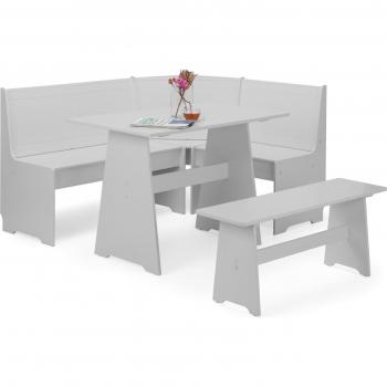 Newport Rectangular Corner Dining Table with 2 Benches