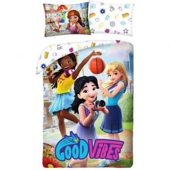Set Lenzuola Lego Friends per Bambini 140x200 CM