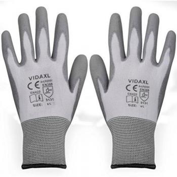 Gants de chantier PU L (24) – VidaXL pour ouvriers