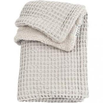 NeonataWaffle Grigia di MEYCO – Coperta Teddy