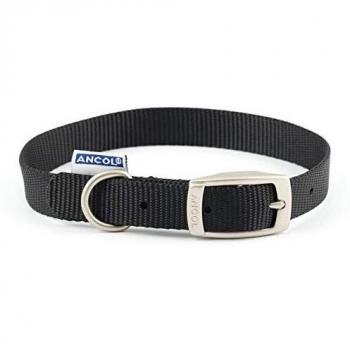 Heritage Nylon Dog Collar Black 35-43cm Sz-4