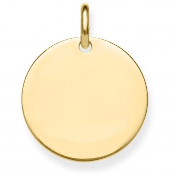 Colgante Medalla Unisex de Thomas Sabo en Plata y Oro de 18k