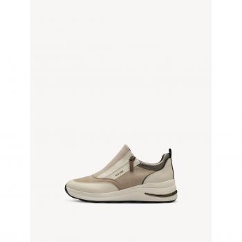 Deportiva Beige TAMARIS – Piel + Licra, Impermeable Duo-Tex