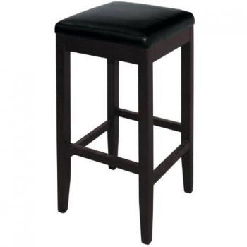 Black Faux Leather Swivel Bar Stools (2 Pack)