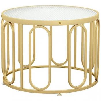 Stilvoller Glas-Couchtisch mit zwei Platten und drehbarem Design
