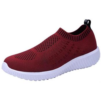 Tiosebon Women's Lightweight Running Sneakers in Wine Red (Size 3 UK)