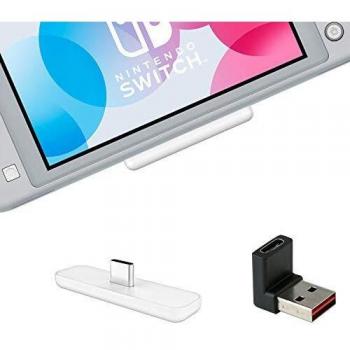 Route Air GULIkit: Adattatore audio Bluetooth per Nintendo Switch, PlayStation 4 e computer – aptX Low Latency, compatibile cuffie – Bianco