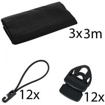 Drapo Stageworx Deco 160 g/m² 3×3 m Nera