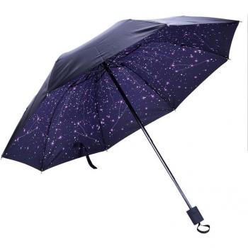 Stars Ladies' Folding Umbrella with UV Protection