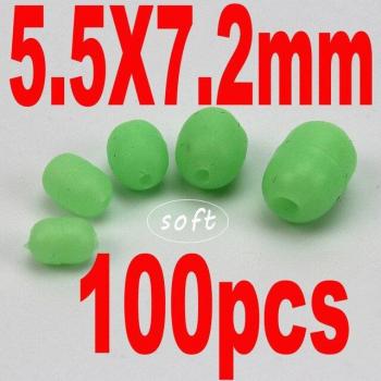 Bimoo 100pc Green Glow Fishing Beads