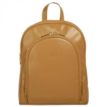 Cluty Cityrucksack, gelb, Rindsleder, Made in Italy