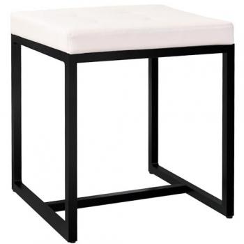 Design Sitzhocker mit schwarzem Gestell