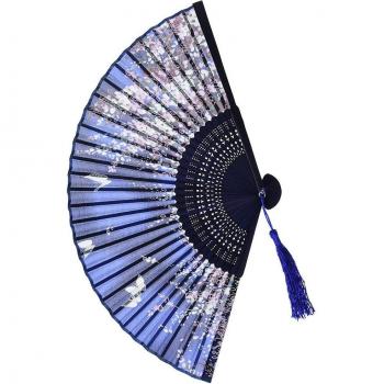 Handheld Flower Fan with Bamboo Leque – Wedding & Event Style