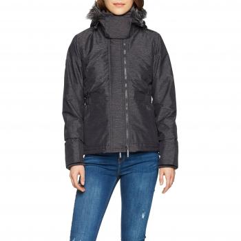 Superdry Damen Sportjacke G50000LPF2, Grau (Mid Charcoal Marl Black), Größe X-Small