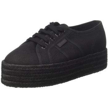 Superga Damen 2790 COTCOLOROPEW Sneaker, Total Black, Größe 41