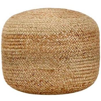 Eco-Friendly Jute Pouffe 45x30 cm