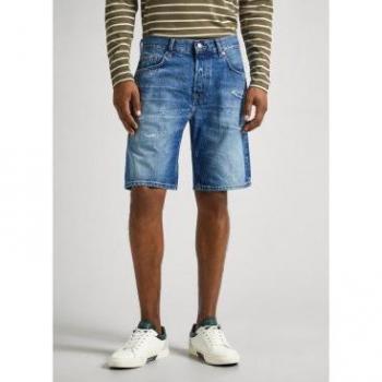 Pantalón Corto Denim Azul con Estilo Relaxed Repair – Pepe Jeans