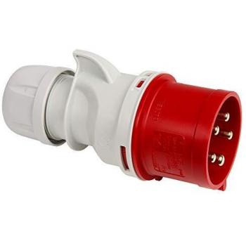 5-Pin CEE Connector, 400V, 32A, Red