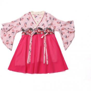 Girls Pink Cheongsam Dress