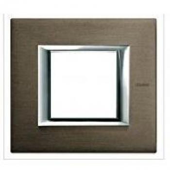 Bticino Placca Rettangolare AXOLUTE 2 Moduli Bronze