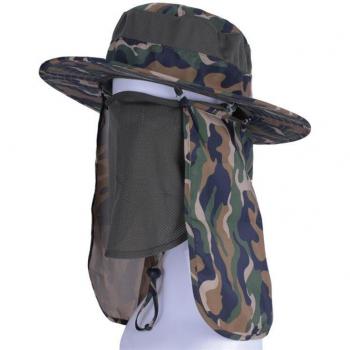 Unisex vissershoed met brede rand en nekbescherming