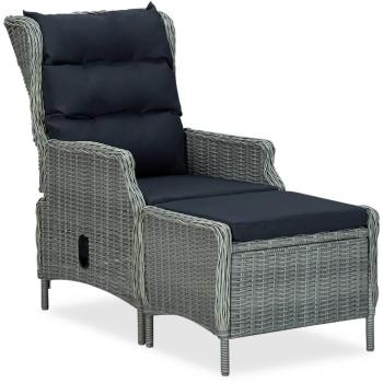Assise Terrasse Pliable Résine Tressée Clair Gris
