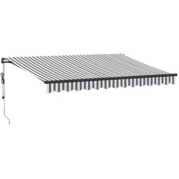 VidaXL Retractable Awning Anthracite and White 350x250 cm