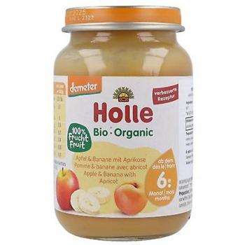 Potitos Frutales Holle: Manzana, Plátano & Albaricoque – 6 Meses – 190 g