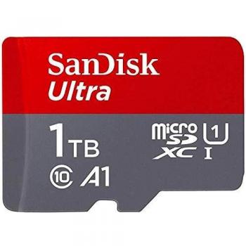 SanDisk Ultra 1TB microSDXC Card Pack – 120 MB/s, A1, Red/Gray