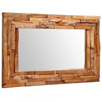 Sonata Decorative Mirror, Teak Wood, 90x60 cm, Rectangular