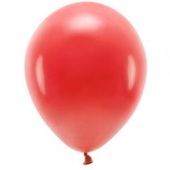 Partydeco 100x Rot‑Pastell‑Latexballons (26 cm) – Umweltfreundlich