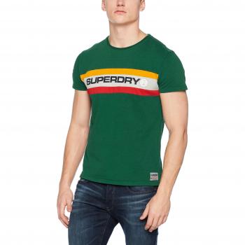 Camiseta Superdry Hombre Trophy Chest Band, Color Slam Green