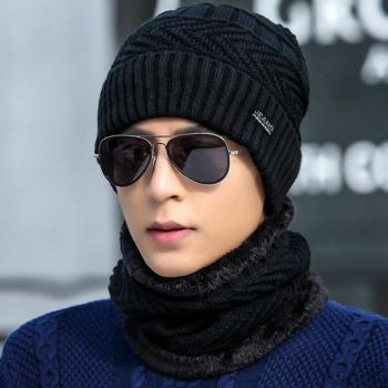 Bufanda de Punto Caliente + Gorro a Juego – Colección Hombres