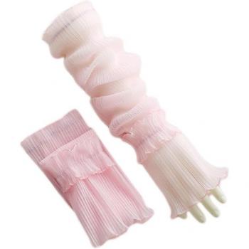 Gants longs en dentelle, 1 paire, sans doigts, protection UV