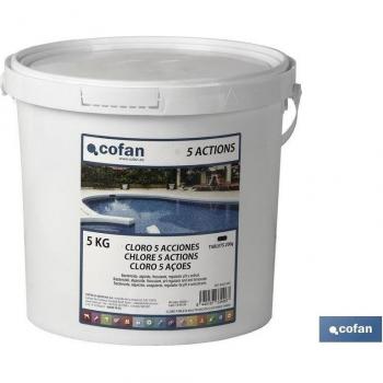 “Super Cloro 5 Acciones” – Tabletas 200 g (envase de 5 kg)