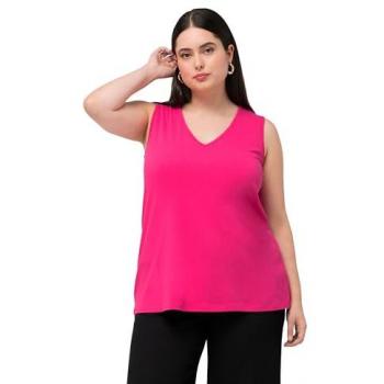 Ulla Popken ärmelloses Longtop, Damen, V-Ausschnitt, große Größen