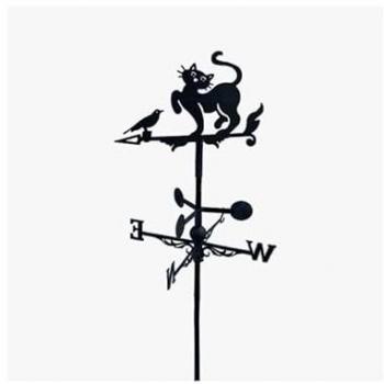ToitChat Girouette Graphique Blanche Noire