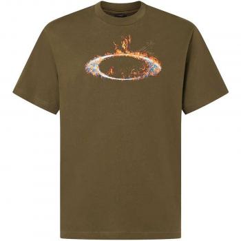 Oakley T‑shirt SolarRail Verde Caqui Arancione – S