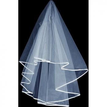 80cm Ivory Two-Layer Veil for Wedding Without Comb