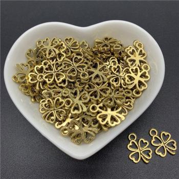 30pcs 17mm Alloy Four-Leaf Clover Shape Charms for Jewelry Crafting
