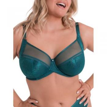 Amaze Balcony Side Support Bra by Curvy Kate – Verdigris Color