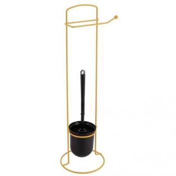 Schwarze Ocker Toilettenbürste