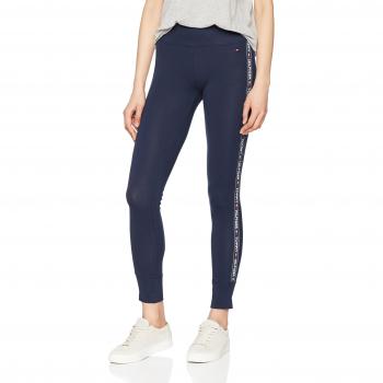 Tommy Hilfiger Leggings Blu Scuro con Logo Laterale M